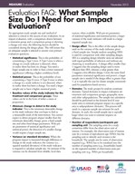 Evaluation FAQ: What Sample Size Do I Need for an Impact Evaluation?