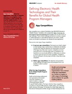 Defining Electronic Health Technologies and Their Benefits for Global Health Program Managers: Apps Competition