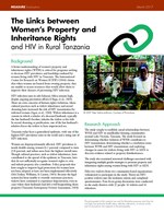 The Links between Women’s Property and Inheritance Rights and HIV in Rural Tanzania