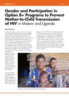 Gender and Participation in Option B+ Programs to Prevent Mother-to-Child Transmission of HIV in Malawi and Uganda