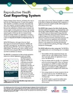Reproductive Health Cost Reporting System