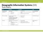 Geographic Information Systems (GIS) Tools Matrix