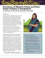 Prevalence of Obstetric Fistula and Pelvic Organ Prolapse in Bangladesh: Summary of the 2016 National Estimates