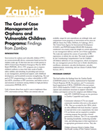 The Cost of Case Management in Orphans and Vulnerable Children Programs: Findings from Zambia