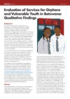 Evaluation of Services for Orphans and Vulnerable Youth in Botswana: Qualitative Findings
