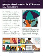 Community-Based Indicators for HIV Programs: Key Populations