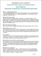 Fact Sheet for Informed Consent by a Community Informant