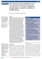 The MomConnect helpdesk: how an interactive mobile messaging programme is used by mothers in South Africa