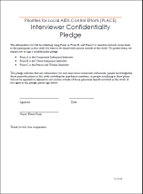 Priorities for Local AIDS Control Efforts (PLACE): Interviewer Confidentiality Pledge