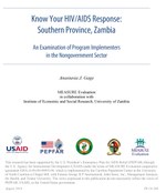 Know Your HIV/AIDS Response: Southern Province, Zambia. An Examination of Program Implementers in the Nongovernment Sector
