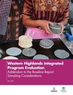 Western Highlands Integrated Program Evaluation Addendum to the Baseline Report: Sampling Considerations