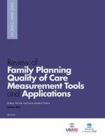 Review of Family Planning Quality of Care Measurement Tools and Applications